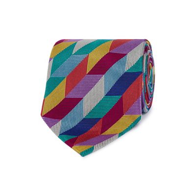 The Collection Blue silk rectangle tie